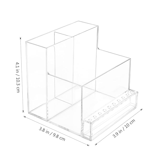 FRCOLOR Nail Drill Grinding Bit Holder Box Professional Nail Art Polishing Grinding Drill Bit Holder Display Storage Box Case Organizer for Nails