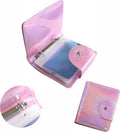 VNC 20 Slots Nail Art Stamp Plate Holder Stamping Plates Storage Bag Cases Rainbow Replaceable XL Plates Big Size 9.5x14.5CM Organizers (C-Pink)