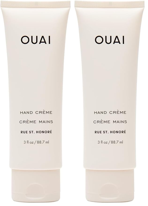 OUAI Hand Cream - Thick, Creamy Balm with Coconut Oil, Murumuru Butter and Shea Butter - Hydrating Moisturizer for Soft Hands - Use Daily to Deeply Nourish Skin (3 Oz) (Pack of 2)