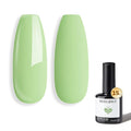modelones Green Gel Nail Polish Milky Green Soak Off U V Light Pastel Nail Polish Pale Macaron Colors Nail Art Gel Design 15ML