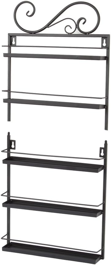 DAZONE Nail Polish Wall Mounted Rack Organizer Holds 50 Bottles Nail Polish Shelf Black