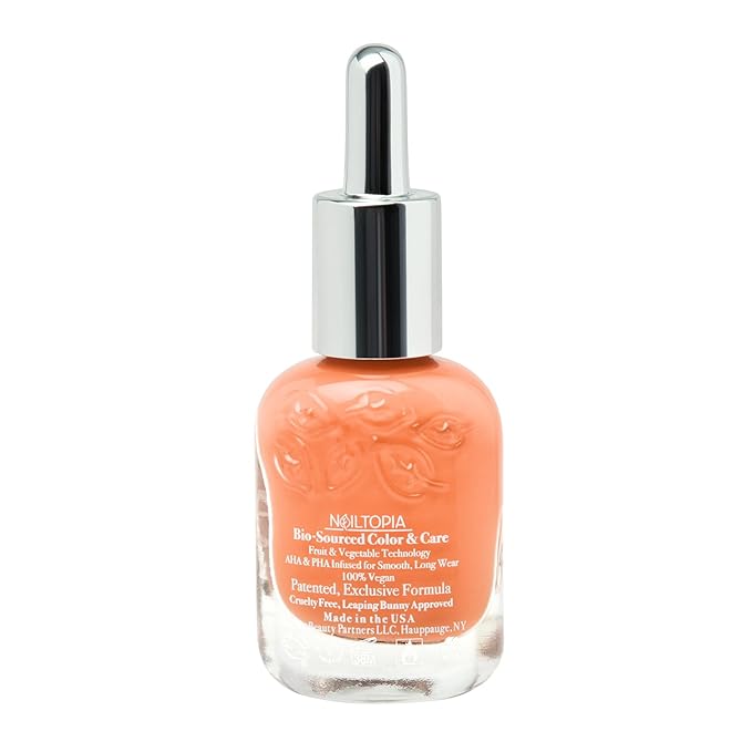 Nailtopia Bio-Sourced, Chip Free Nail Lacquer - All Natural, Strengthening Biotin and Superfood-Infused Polish - Chip Resistant Formula - Quick-Dry, Long Lasting Wear - Queen Of Queens - 0.41 oz