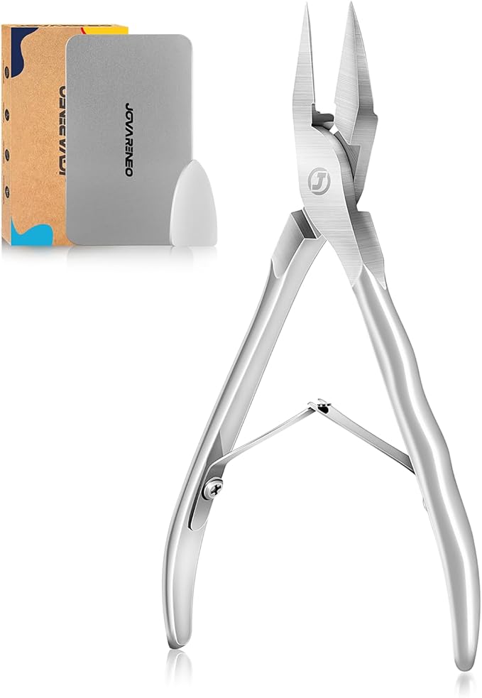 Ingrown Toenail Clippers Straight Blade Toe Nail Clippers for Thick Nails for Seniors, Stainless Steel Nail Clippers for Thick Toenails Ultra Slim 16mm Blade Podiatrist Nail Clippers (Straight Blade)
