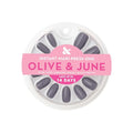 Olive & June Instant Mani Press-On Nails (Glue) | 42 Fake Nails, 21 Sizes | Non-Toxic, Long-Lasting Recycled Materials Realistic Look | Salon-Quality at Home | Medium, Oval | 100% Chance