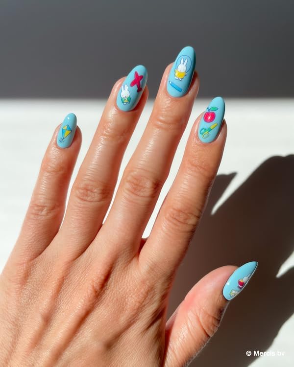 Deco Beauty Miffy at School -Super Thin & Easy-to-Apply Nail Art with The Cutest Designs-Durable & Long-Lasting Nail Art Stickers and Decals for Women, for DIY at-Home Manicures & Salon-Quality Nails
