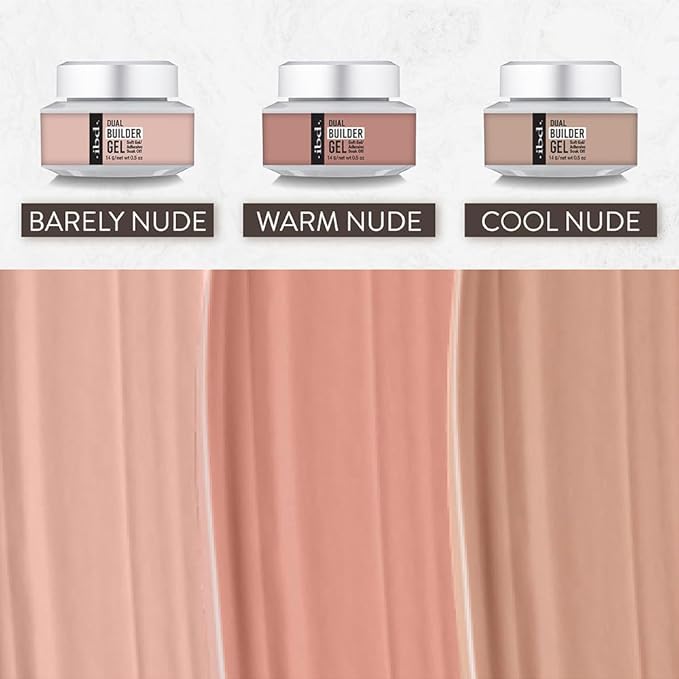 ibd Dual Builder Gel in Warm Nude, Soft Gel and Adhesive, Easy Soak Off, 0.5 oz