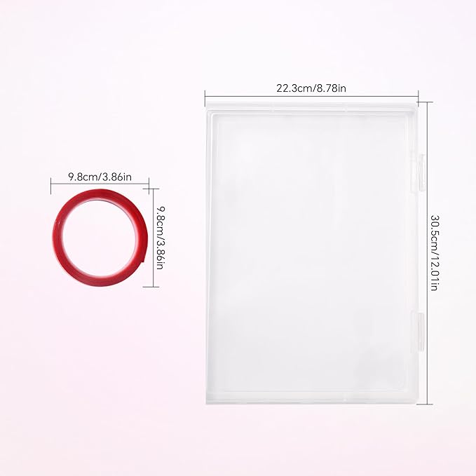 KADS Clear Press On Nails Storage Box Empty Press On Flase Nails Packageing Case Display Chart with Double Side Adhensive Tape (Box)