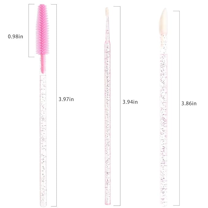 300 Pack Disposable Spoolies Brushes Sets Mascara Wand Lip Brushes Cotton Swab for Eyebrow Eyelash Extension Tattoo Lipstick Applicator