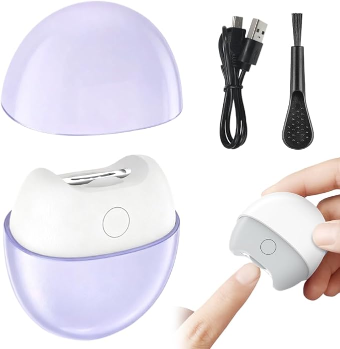 Multi-Functional Electric Nail Trimmer, 2026 New Electric Nail Clippers, Automatic Fingernail Trimmer with Light, 2 Speeds, Quiet Electric Toenail Clippers for Seniors, Adults and Men (Purple)