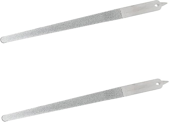 Diamond Dust Nail File - Stainless Steel Nail Dresser Nail Buffering Files - 2PC 6inch