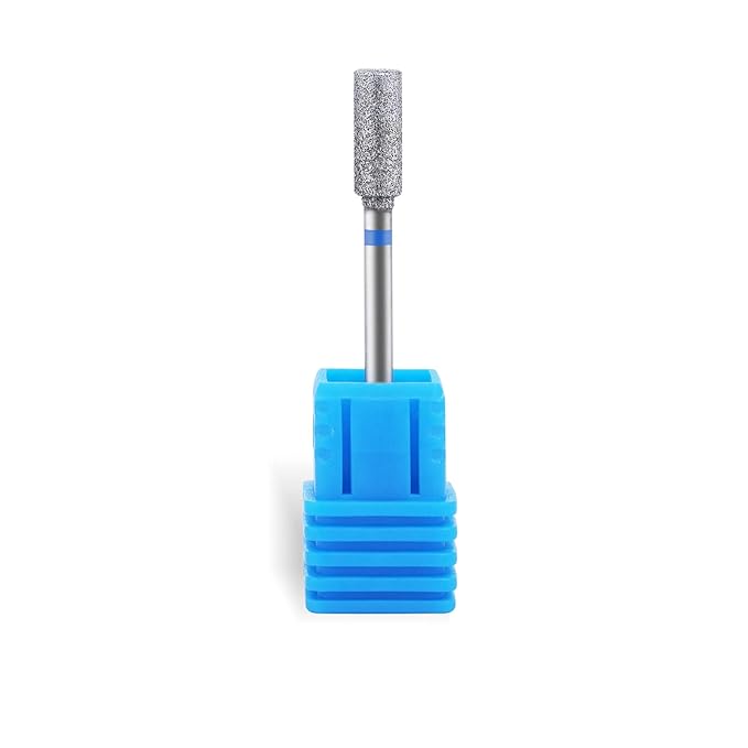 NMKL38 Diamond Bit Barrel Shape Electric Nail Drill File Cuticle Cleaner Tool for Rotary Nail Drill Machine Manicure Pedicure Polishing Kit (Medium 4x10.3)