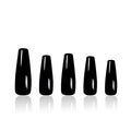 LOVFUL Press on Nails Red Sole Black Red | Handmade with Full Covered Crystals | Reusable Full Cover Nails | Coffin Classic Regular 1.3 in | H22-M
