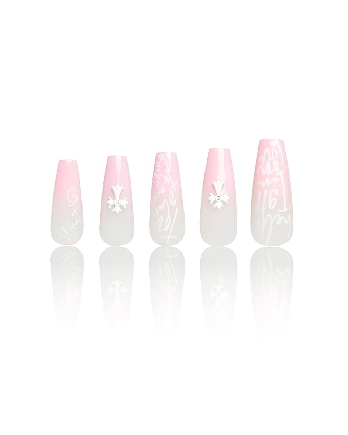 PSYTONE Press on Nails Short Almond Fake Nails Light Pink French Tip Glue on Nails Glossy Acrylic Nails Press ons Light Pink Full Cover Artificial Stick on Nails Petite Stick on Nails for Women 30 Pcs