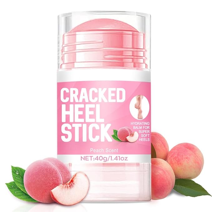 60% Urea Cream plus 2% Salicylic Acid - 1.41 oz Urea Foot Hand Cream Stick for Removing and Smoothing Cracked Hands Elbows Feet Knees, Moisturizes and Hydrates the Dry Skin, Peach Scent