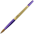 PANA Pure Kolinsky Hair Acrylic Nail Brush - Round Shape Purple Ferrule with Beige Wood Handle (Size 10)