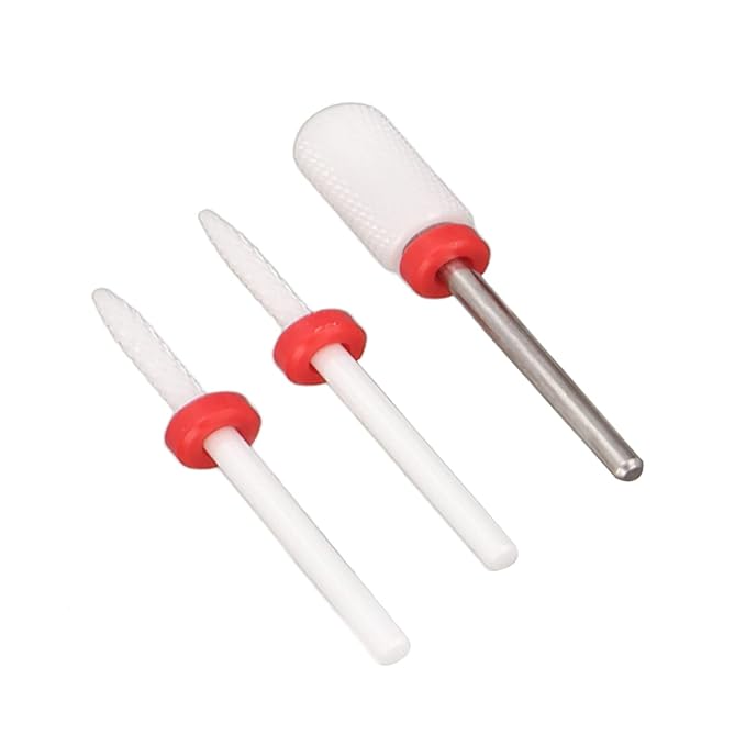 Nail Drill Bit Set Multi Roughness 10pcs Ceramic Nail Drill Bits with Storage Box for Home Use