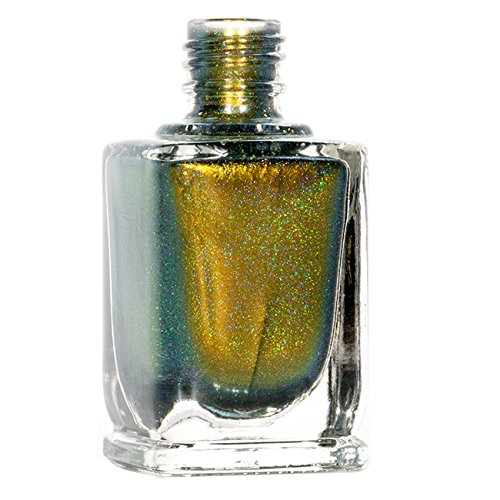 ILNP Bishop (H) - Gold, Olive Green, Greyish Blue Color Shifting Holographic Nail Polish