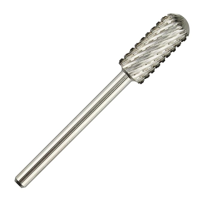C & I Small Barrel Smooth Top Nail Drill Bit, Safety Round Top, Professional Electric File for Manicure Drill Machine, Remove Nail Gels, Acrylics, 3/32” (Extra Coarse - XC)