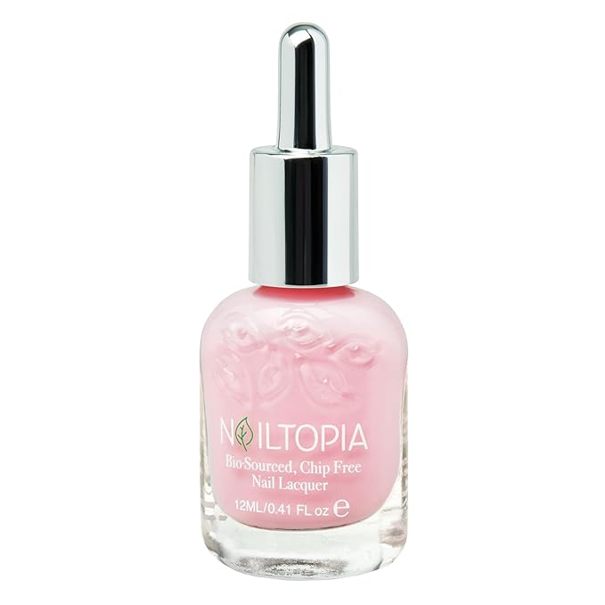 Nailtopia - Plant-Based Chip Free Nail Lacquer - Non Toxic, Bio-Sourced, Long-Lasting, Strengthening Polish - Do or FiDi (Pale Pink) - 0.41oz