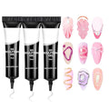 3pcs Nail Sculpting Gel | Clear 5D Fingernail Art Gel | 8ml Sculpting Molding Nail Glue for Beginner Professional Home Salon Wedding Halloween Christmas Party Girls