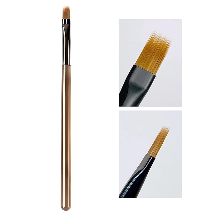 Ombre Nail Brush (Thicken), Precise Gradient & Lace Nail Art Painting Brushes Pen, Acrylic Ombre Brush for Nails, Mahogany Manicure Design Tools for DIY & Salon Gel Polish - 1 Pack