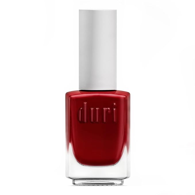 duri Nail Polish Gift Set, KIT112 Red Velvet, Nourished Nails & Lip Plumper Set, Gift Giving for a Holiday (Classic Red Nourished Nails & Lip Plumper Set)