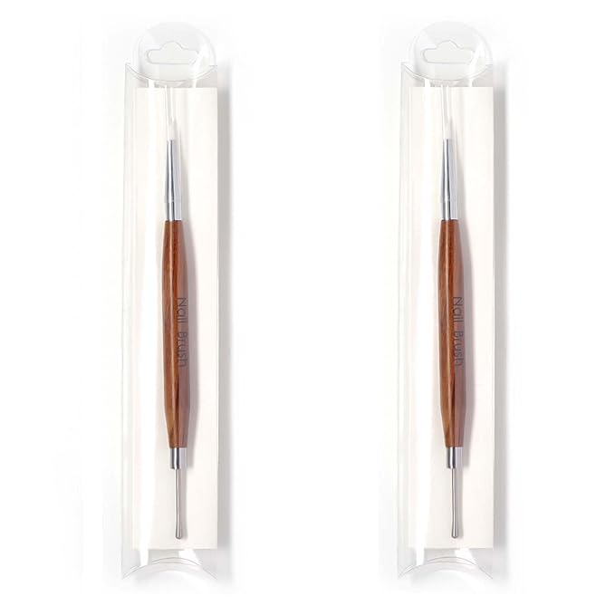 Nail Art Brushes Gel Nail Polish Pens - 2 Pcs Dual-Ended Nail Art Pen, Multifunctional Silicone Pen for Nail Glue Adjustment Nail Dotting Tool for Nail Art Gel Polish