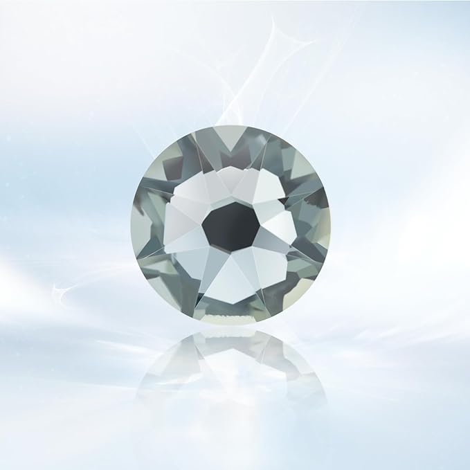 Novani Gray Rhinestones 1440pcs Flat Back Round Rhinestone Style 2088 Sparkly Crystal Gemstones for Nail Art and Crafting SS16,3.8-4.0mm