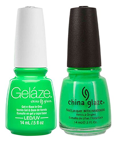China Glaze Gelaze Tips and Toes Nail Polish, In the Lime Light, 2 Count