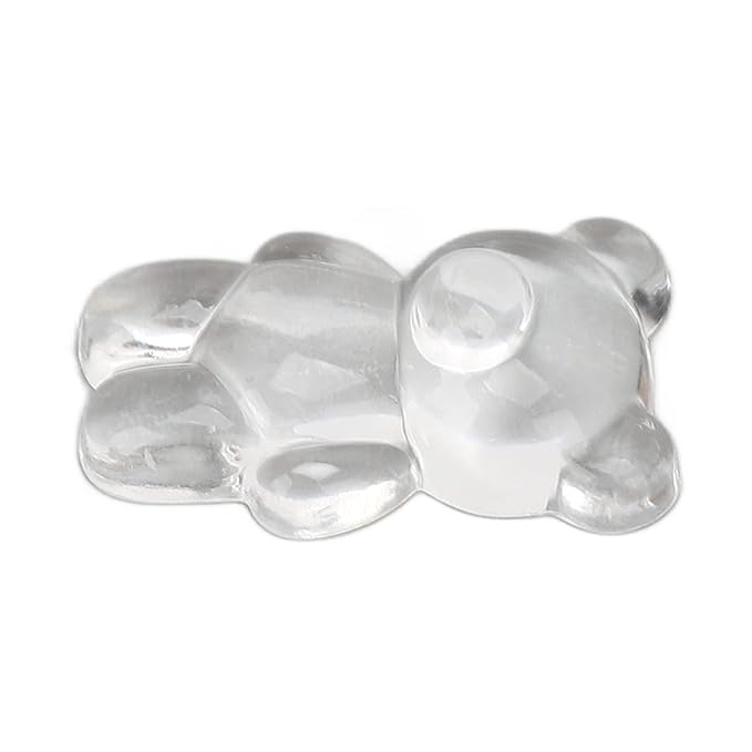 50PCS Nail Polish Color Card, Cartoon Bear Shaped Transparent Acrylic Nail Color Display DIY Manicure Tool Accessories for Nail Salon Training Practicing