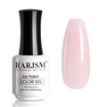 RARJSM Nude Pearl Shell Glitter Gel Nail Polish Bubble Pink Clear Sheer Light Pink with PinkShimmer Gel Polish 15ml Soak Off Transparent Jelly Skin Color Home Salon French Manicure Curing Requires