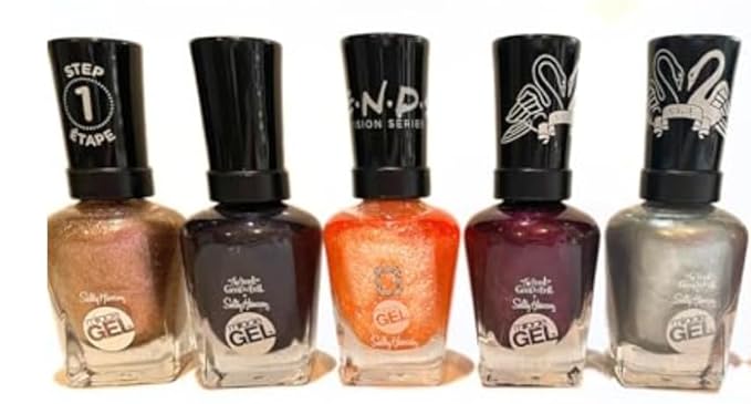 Miracle Gel 5 Piece Autumn & Fall Bundle Gel Nail Polish (Terra-Coppa, Lesso Go, Pivot, It's Better Being Bad, Magic Mirror) No UV Light Needed