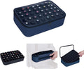 Small Clear Nail Polish Organizer Holds 40 bottles(15ml-0.5fl.oz) Nail Polish Case Multifunctional Nail Polish Bag organizer, Cosmetic Travel Makeup Bags for Women Blue
