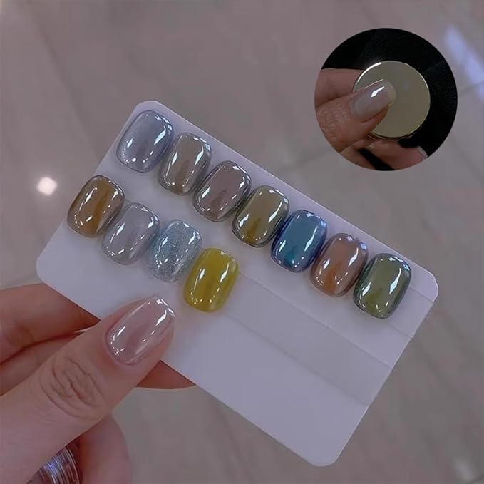 White Pearl Chrome Nail Powder, Summer Mirror Effect Chrome Powder for Gel Nails, Iridescent Pearlescent Glitter Nail Pigment Powder for Nail Art Decorations