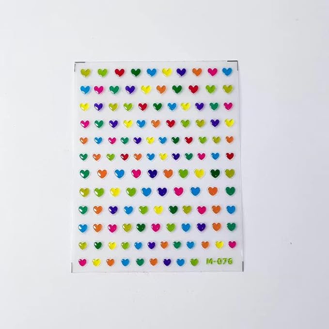 Dedyel Colorful Jelly Nail Stickers Flowers Cute Lines Peach Design Self Adhesive Nail Stickers for Women Girls Kids Nail Art Decoration