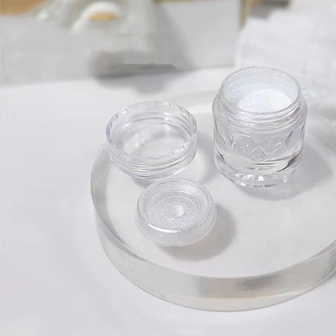 2 Boxes White Pearl Chrome Nail Powder, Moonlight Mirror Effect Metallic Powders Aurora Magic Pearlescent Nail Powder for Manicure Decorations
