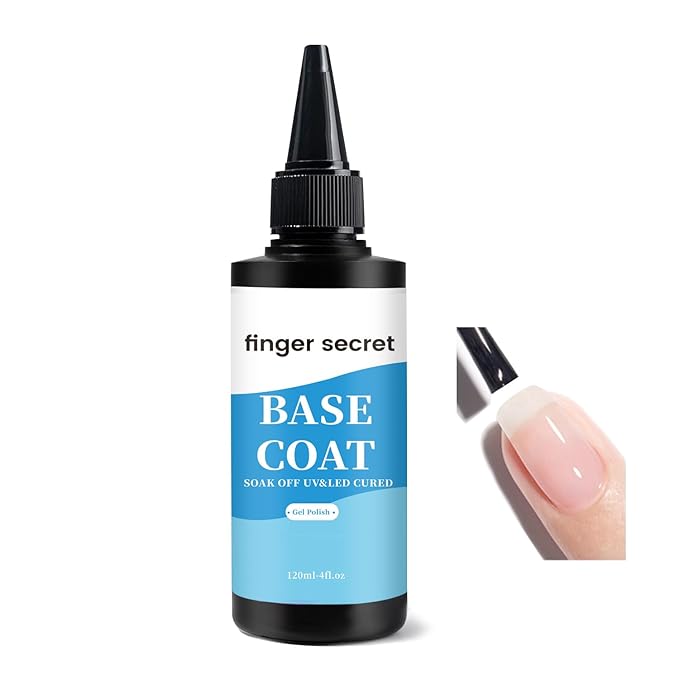 Base Coat Gel Nail Polish,Fast Drying Nail Polish,Nail Supplies for DIY in Salon or Home Use 1 * 120ml/4floz