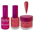 WAVEGEL Soak-Off Gel, Nail Lacquer & Acrylic/Dip Powder Matching Set - Princess Collection - #104 Scarlett