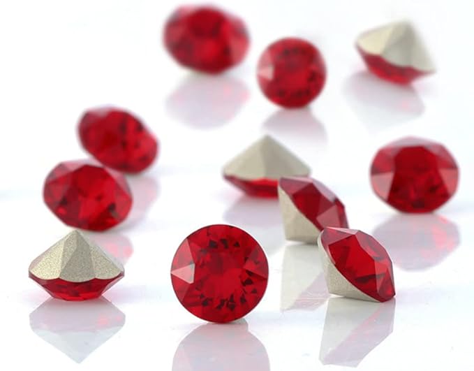 ChangJin 70PCS Mixed Colors K9 Crystals Point Back Rhinestones Round Fancy Stones for Nail Art (10mm 70PCS, Mixed Colors)