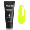 AIMEILI Poly Nail Extension Gel Yellow Builder Nail Gel Hema Free Poly Nail Enhancement Nail Art Design DIY Salon Nail At Home Gift for Women Nail Gel - 044