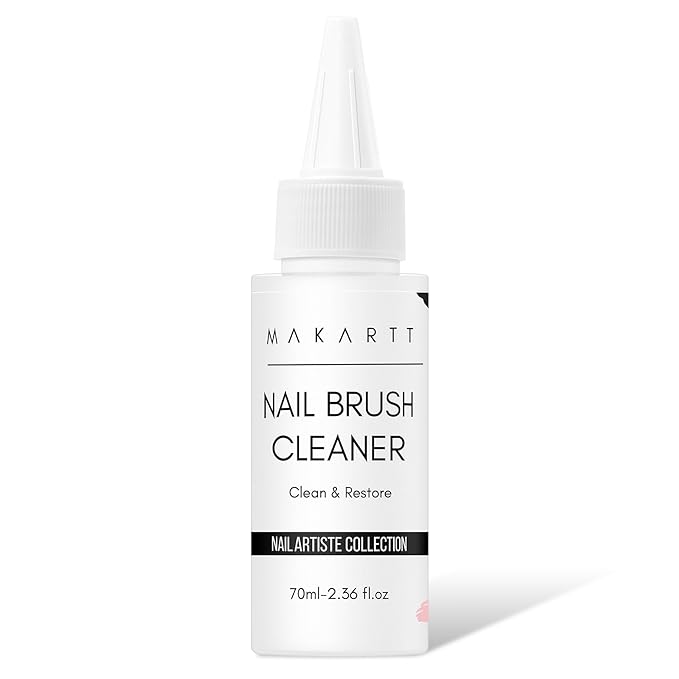 Makartt Nail Art Brushes Cleaner: Nail Polish Brush Bristles Conditioner Restorer Liquid for Solid Gel/Nail Extension/Builder Gel/Dip Powder Manicure - 70ml/2.36 Fl.oz