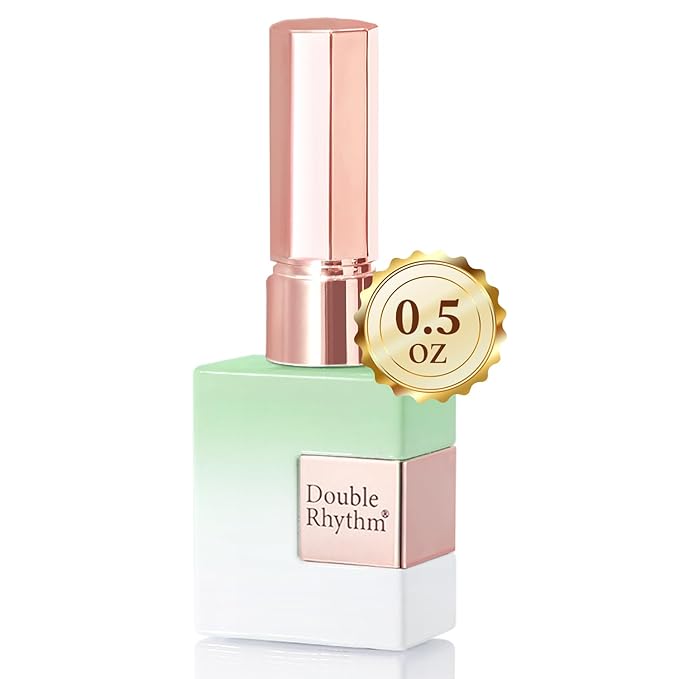 Double Rhythm 0.5 Oz Jelly Gel Polish Same Color Same Bottle Sheer Neutral Natural Light Milky Pastel 15ML Translucent Polish Art DIY at Home (Milky Green-A1792)