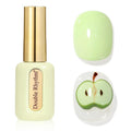 Double Rhythm 0.50 OZ Gel Polish Hema Free Same Color Same Bottle Golden Round Translucent Neutral Natural Milky 15 ML Jelly UV Polish Art DIY at Home (Pastel Green-C1391)
