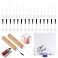 50 Pcs Replacement Nail Polish Brush Kit, Disposable Nail Art Brush with Dual-Ended Wooden Handle Dip Powder Liquid Replacement Brushes Soft Bristles Brush for Home DIY Salon Use