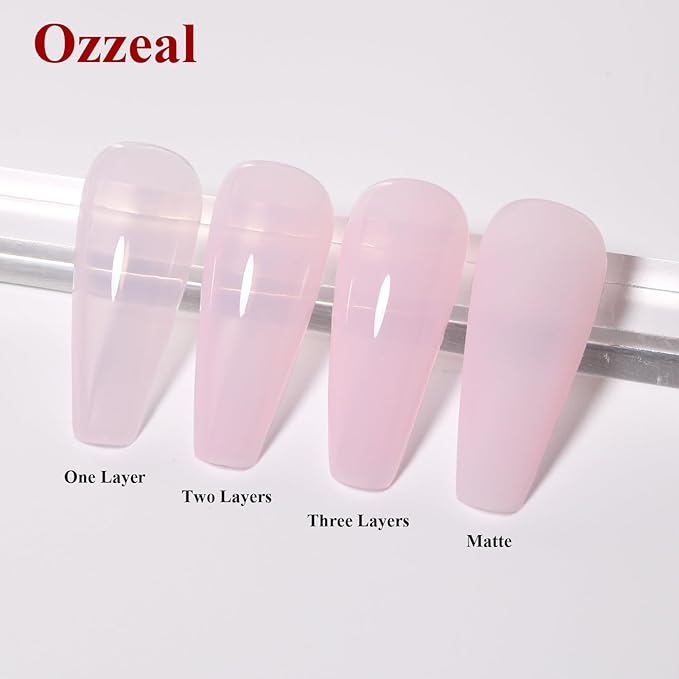Jelly Gel Polish, Milky Pink Jelly Nail Gel Polish Translucent Spring Summer Sheer Soak off UV LED for Nail Art DIY Manicure 0.5 Fl Oz