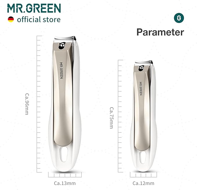 MR.GREEN Nail Clippers Anti Splash Fingernail Cutter Stainless Steel Manicure Tools Nail Scissors Detachable Design Nail Trimmer (Large)