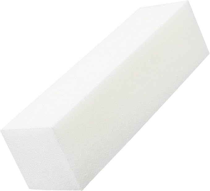 ForPro Super White Buffing Block, 120 Grit, Four-Sided Manicure and Pedicure Nail Buffer, 3.75” L x 1” W x 1” H, 20-Count (Pack of 2)