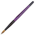 PANA Pure Kolinsky Hair Acrylic Nail Brush - Round Shape Black Ferrule with Purple Wood Handle (Size 8) - for Acrylic Nail Application, Nail Extension Manicure Pedicure Salon Beginner and Professional