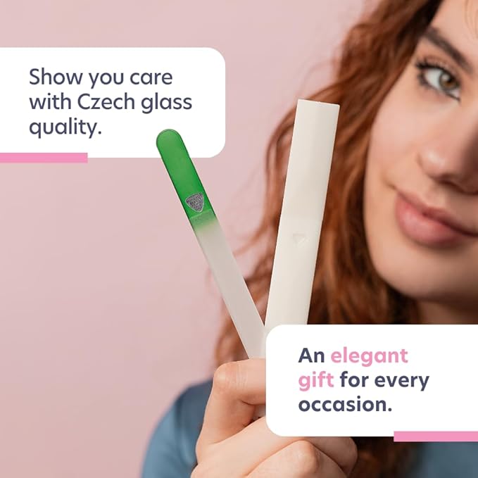 Bona Fide Beauty - Premium Czech Glass Nail File - Gentle, Durable & Professional Manicure Tool