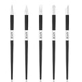 BQAN 5Pcs Nail Art Sculpture Pen, Silicone Nail Art Brushes for Gel, Acrylic Nails, Foil Carving, Drawing & Shaping, Nail Art Tools for Home Salon (Black)